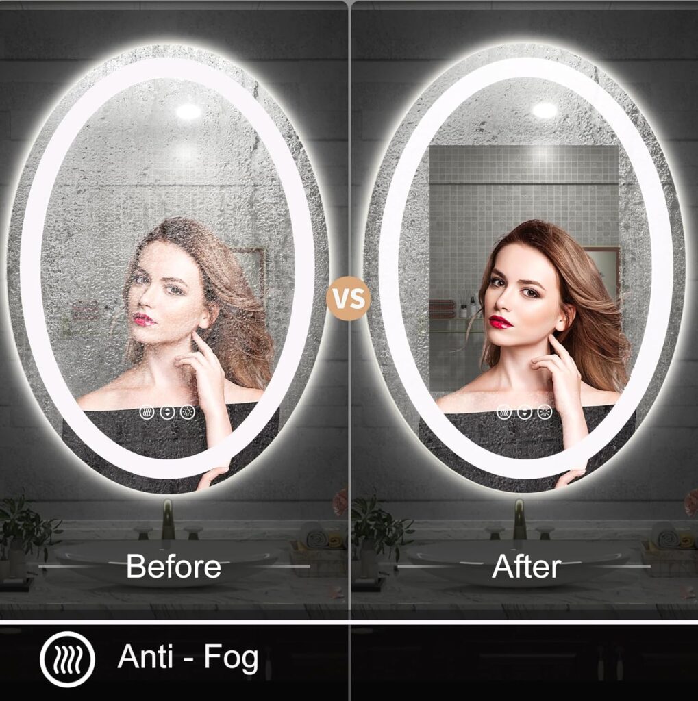 ​​oval led mirror Anti Fog