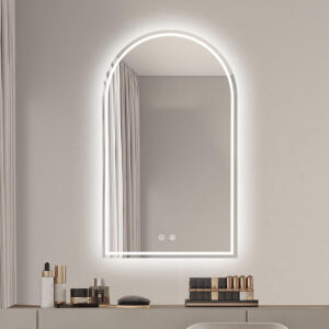 Custom Arched Wall-Mounted LED Bathroom Mirror