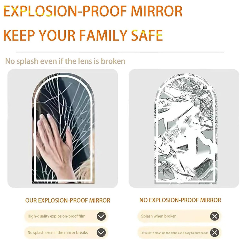 High-definition reflective mirror and explosion-proof film