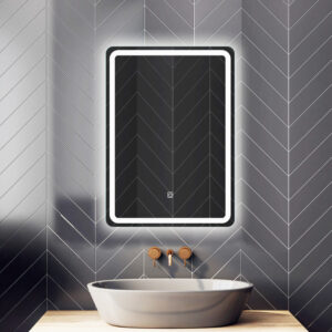 frameless led mirror for modern bathrooms