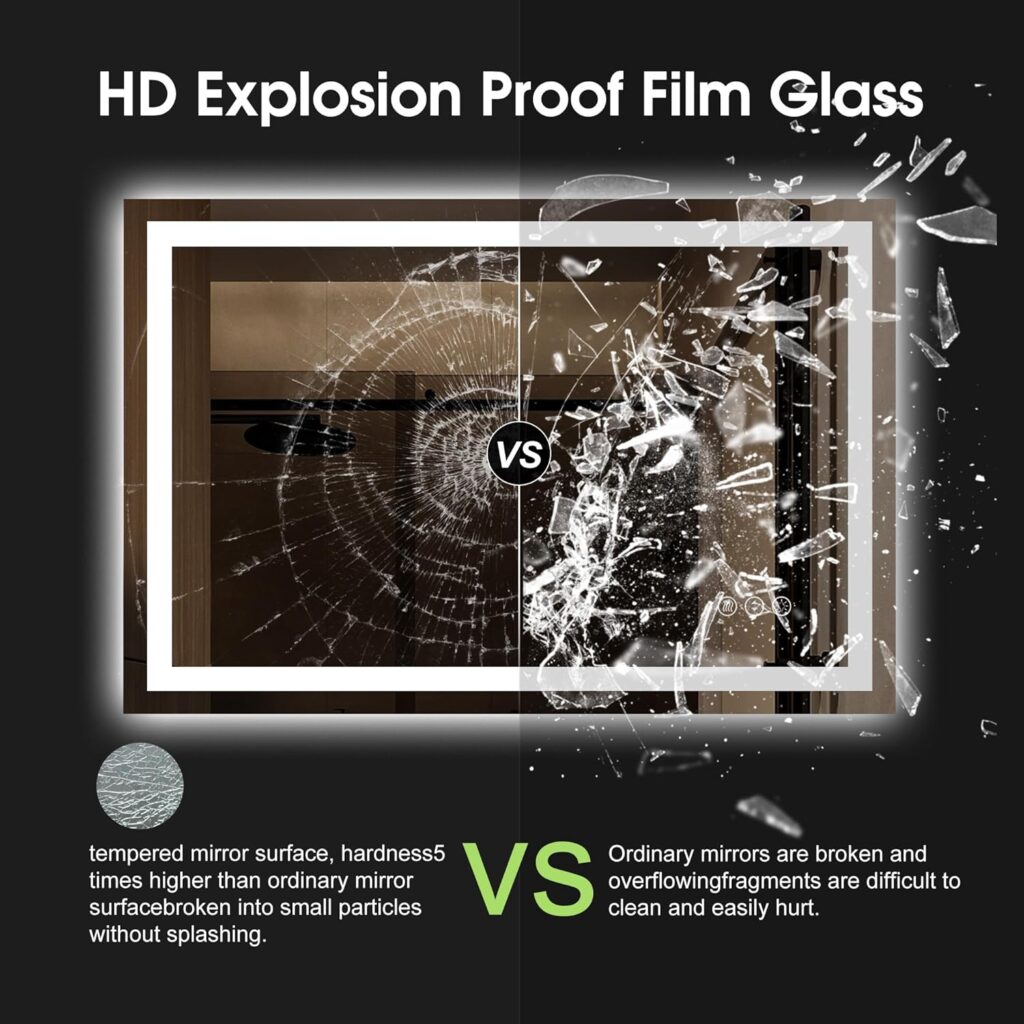 frameless led mirror High-definition reflective mirror and explosion-proof film