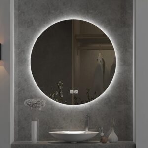 Modern Round Backlit LED Mirror for Hotels