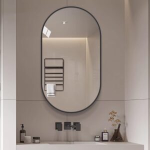 pill shaped led backlit mirror for commercial projects (copy)