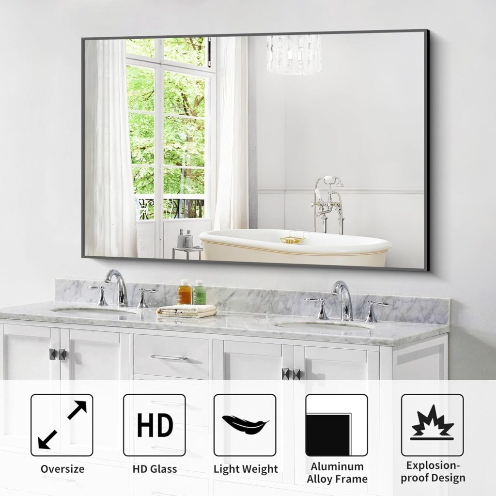 square black frame wall mirror for decoration