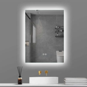 wholesale rectangular frameless wall mounted backlit mirror