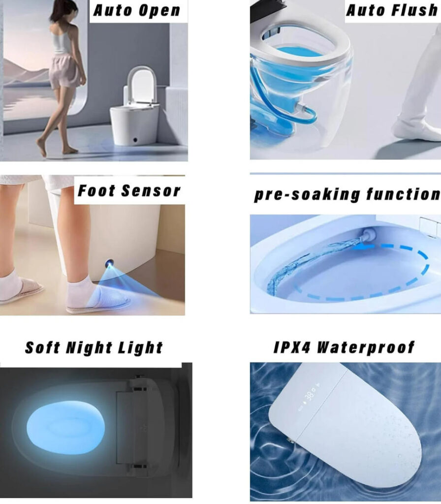 advanced smart bidet toilet with temperature control