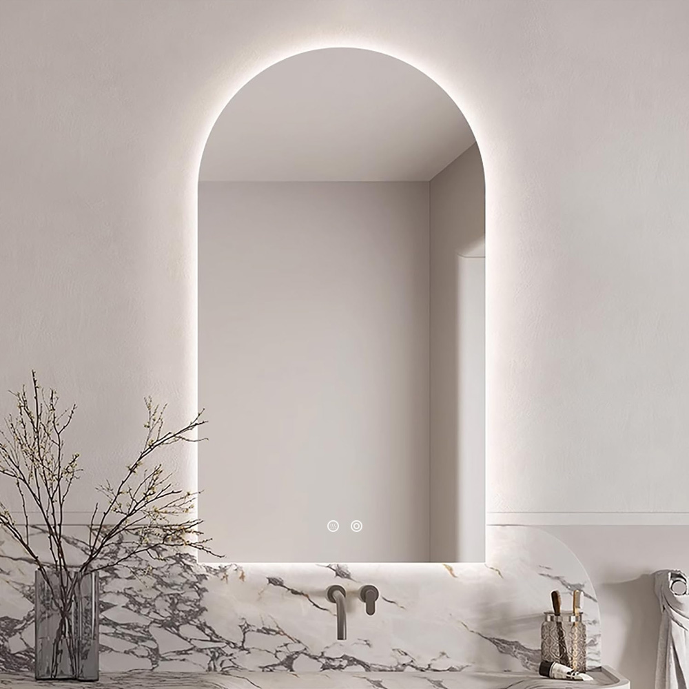 arched wall vanity mirror with light backlight 3