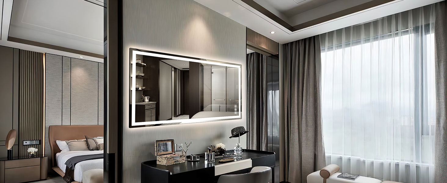 bathroom led mirror banner