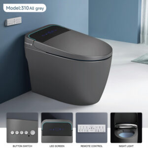 smart toilet with auto lid, warm seat & night light