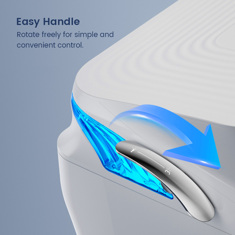 smart toilet with foot sensor flush and led night light