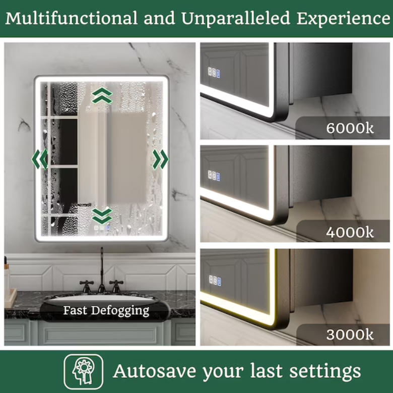 high end led mirror cabinet for smart home bathrooms
