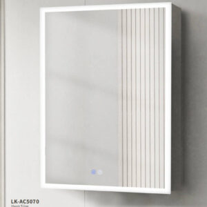 large format stainless steel led mirror cabinet for hotel projects