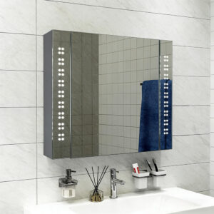 recessed led mirror cabinet with minimalist design