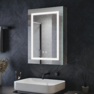 wall mounted led mirror cabinet for contemporary bathroom projects